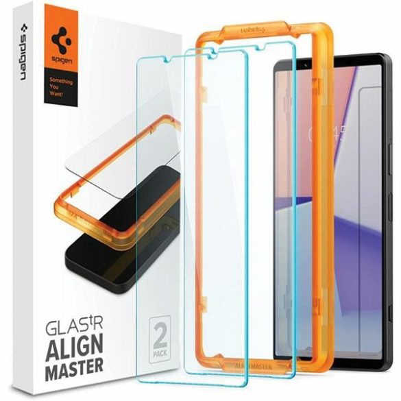 Spigen ALM Glas.Tr Slim Sony Xperia 1 V 2 szt. edzett üveg AGL06430 fólia