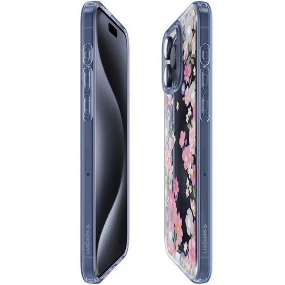 Spigen folyadékkristályos iPhone 15 Pro 6.1" virág ACS06558 tok