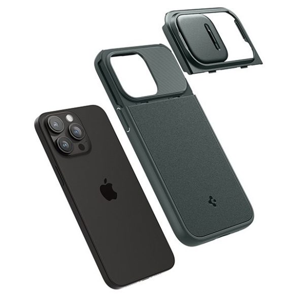 Spigen Optik Armor iPhone 15 Pro Max 6,7" MAG Magsafe zöld/sötétzöld ACS06600 tok