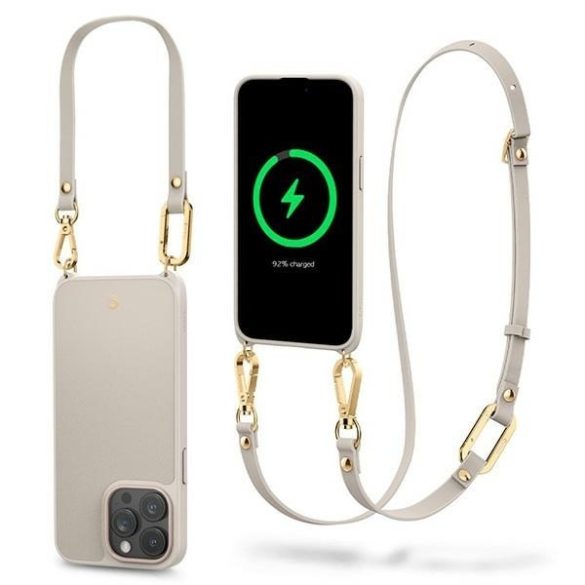 Spigen Cyrill Classic MAG iPhone 15 Pro 6,1" charm Magsafe krémszínű ACS06774 tok