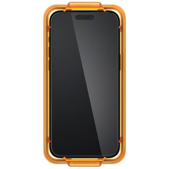 Spigen Alm Glass FC iPhone 15 Pro Max 6.7" 2 db edzett üveg fekete keretes AGL06875