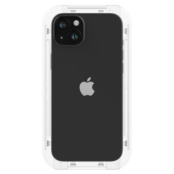 Spigen Glas.TR FC iPhone 15 Plus 6.7" "EZ FIT" edzett üveg fekete keretes AGL0688888