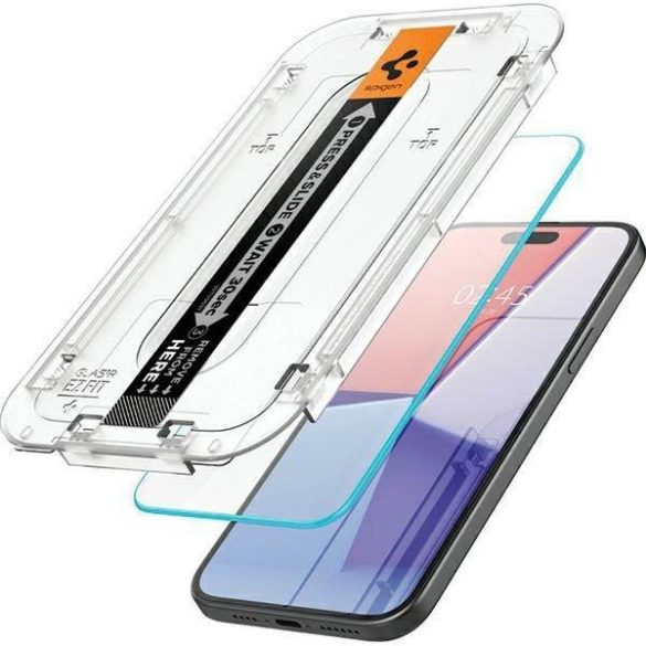 Spigen Glas.TR iPhone 15 Pro 6.1" "EZ FIT" átlátszó edzett üveg AGL06898