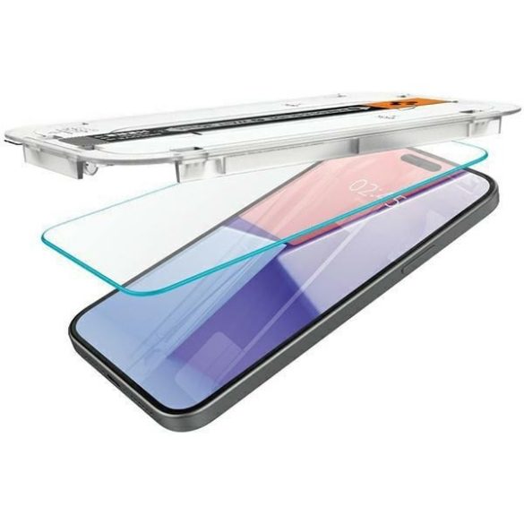 Spigen Glas.TR iPhone 15 Pro 6.1" "EZ FIT" átlátszó edzett üveg AGL06898