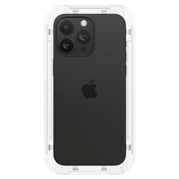 Spigen Glas.TR FC iPhone 15 Pro 6.1" "EZ FIT" edzett üveg fekete keretes AGL06899