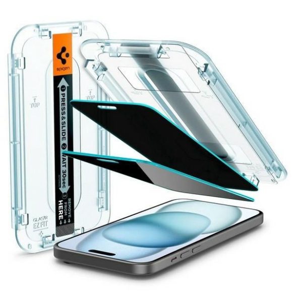 Spigen Glas.TR iPhone 15 6.1" iPhone 15 6.1" "EZ FIT" 2 db edzett üveg