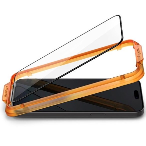 Spigen Alm Glass FC iPhone 15 6.1" 2 db edzett üveg fekete keretes AGL06906