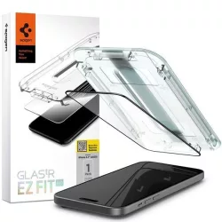   Spigen Glas.TR FC iPhone 15 6.1" "EZ FIT" edzett üveg fekete keretes AGL06908