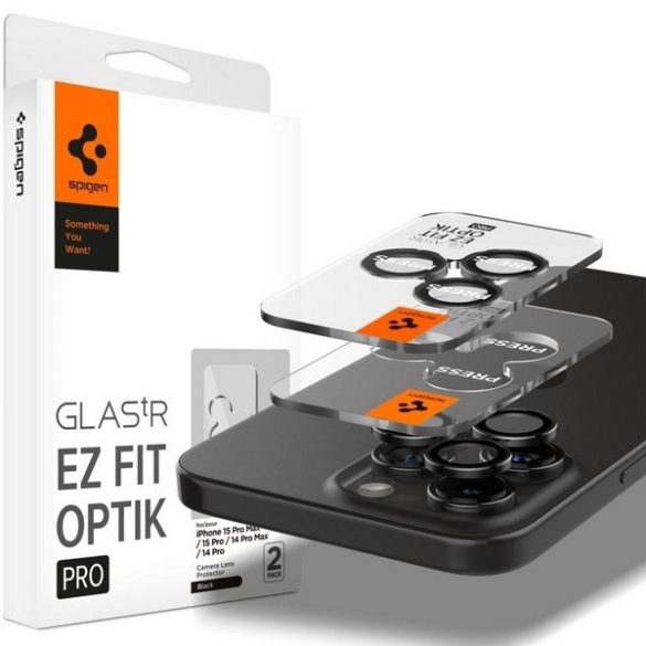 Spigen Optik.Tr iPhone 14 Pro / 14 Pro Max / 15 Pro / 15 Pro Max "EZ FIT" lencse védő fólia 2db