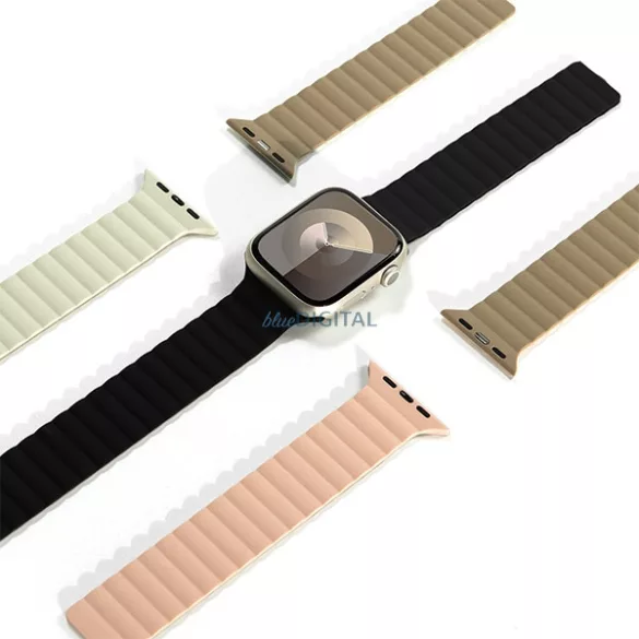 Araree Szilikon összekötő szíj Apple Watch 42/44/45/49mm Meleg fehér-khaki AR70-01907C