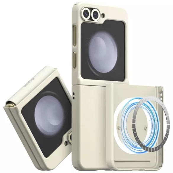 Araree Aero Flex M MagSafe-kompatibilis tok Samsung Galaxy Z Flip6/Flip7 FE - krémszín