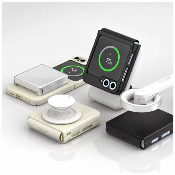 Araree Aero Flex M MagSafe-kompatibilis tok Samsung Galaxy Z Flip6/Flip7 FE - krémszín