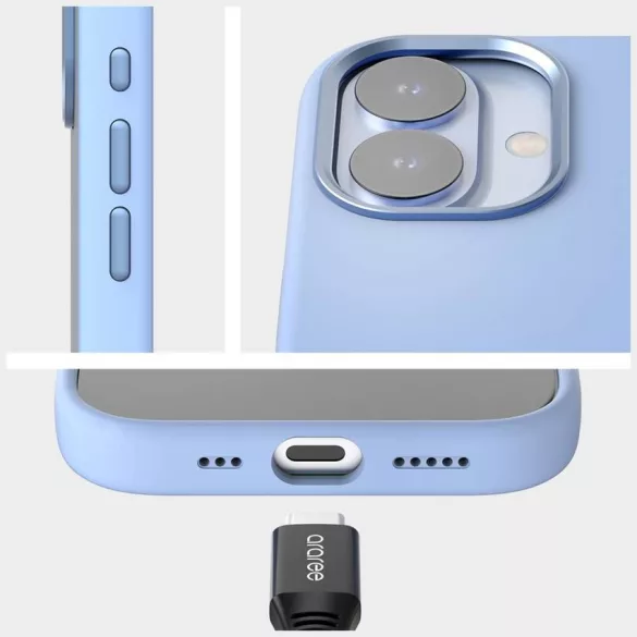 Araree Typo Skin M MagSafe tok iPhone Airhez Kék
