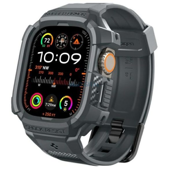 Spigen Rugged Armor Pro tok Apple Watch Ultra 1/2 (49mm) - sötétszürke