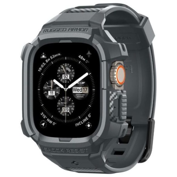 Spigen Rugged Armor Pro tok Apple Watch Ultra 1/2 (49mm) - sötétszürke