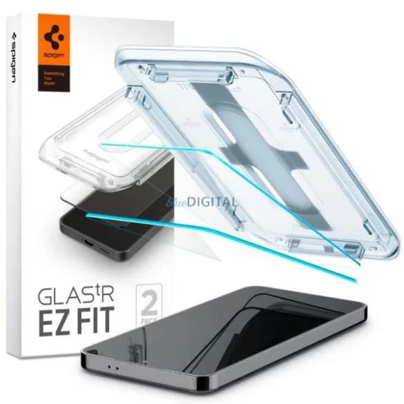 Spigen "EZ FIT" edzett üveg felhelyezést segítő kerettel Samsung Galaxy S24 (S921) - 2db 