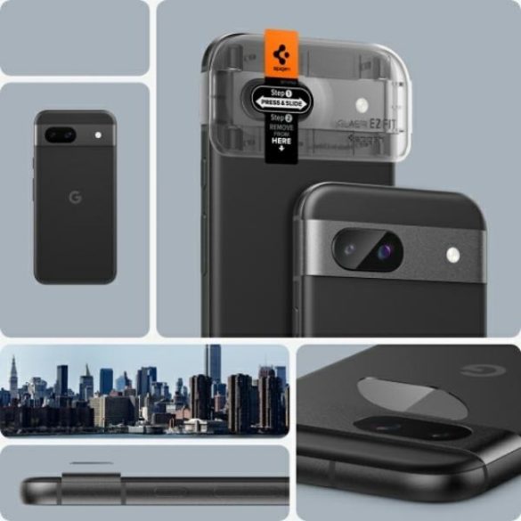 Spigen Optik.Tr Camera kamera lencse védő üvegfólia 2db EZ FIT applikátorral Google Pixel 8a