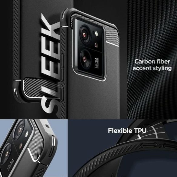 Spigen Rugged Armor Xiaomi 13T/13T Pro fekete matt tok