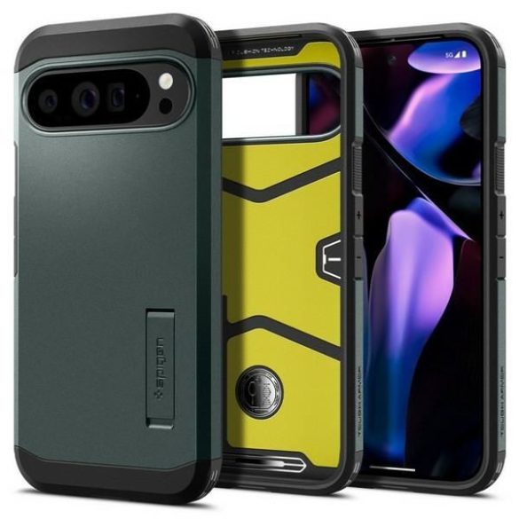 Spigen Tough Armor tok Google Pixel 9 Pro XL - sötétzöld