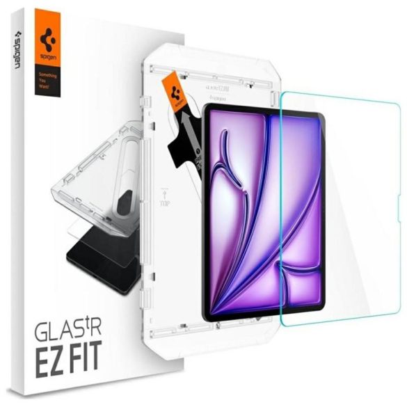 Spigen GLAS.tR EZ Fit edzett üveg felhelyezést segítő kerettel iPad Air 6 13" (2024)