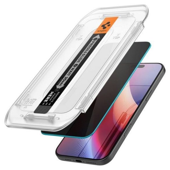 Spigen Glas.tR betekintésvédett edzett üveg felhelyezést segítő kerettel iPhone 16 Pro Max - 2 db