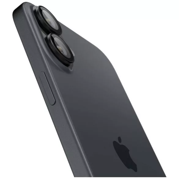 Spigen Optik.Tr Camera kamera lencse védő fólia fekete szegéllyel iPhone 16 Plus - 2 db