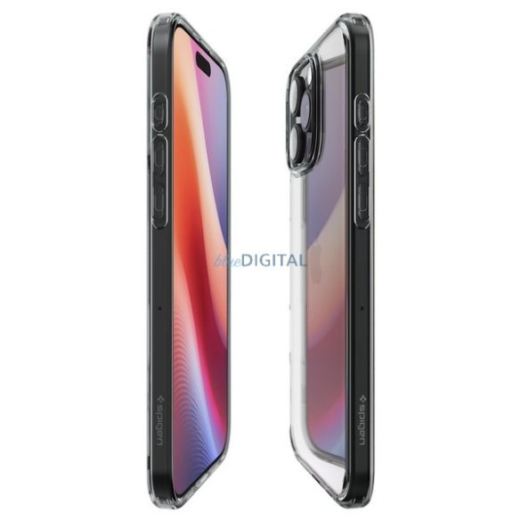 Spigen Ultra Hybrid tok iPhone 16 Pro Max - átlátszó szürke szegéllyel