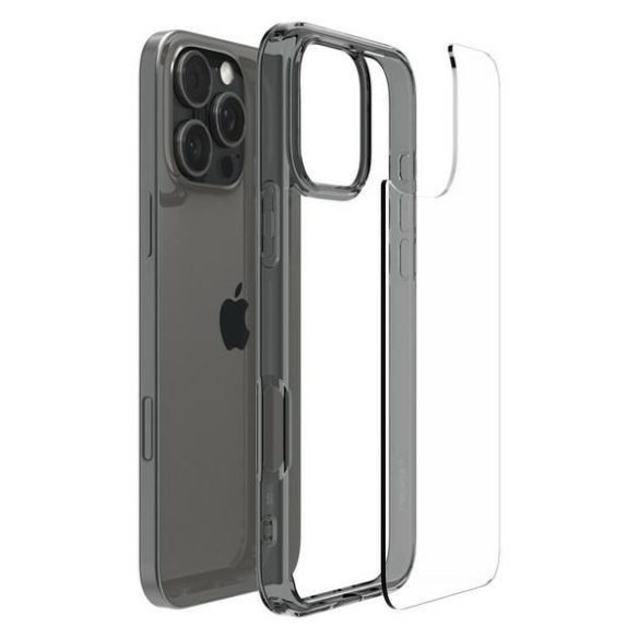 Spigen Ultra Hybrid tok iPhone 16 Pro Max - átlátszó szürke szegéllyel