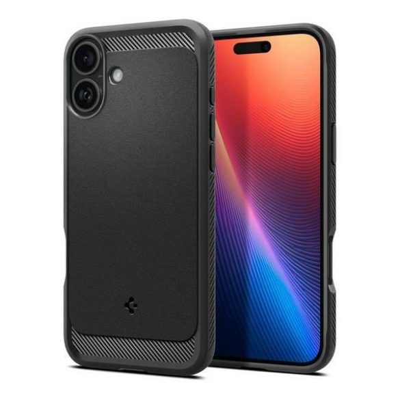 Spigen Rugged Armor tok iPhone 16 Plus - fekete