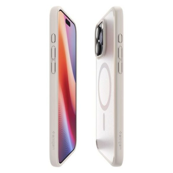 Spigen Ultra Hybrid MagSafe tok iPhone 16 Pro - átlátszó bézs szegéllyel