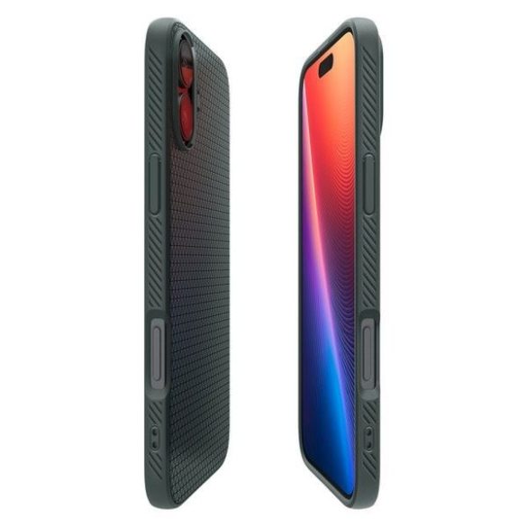 Spigen Liquid Air tok iPhone 16 - sötétzöld