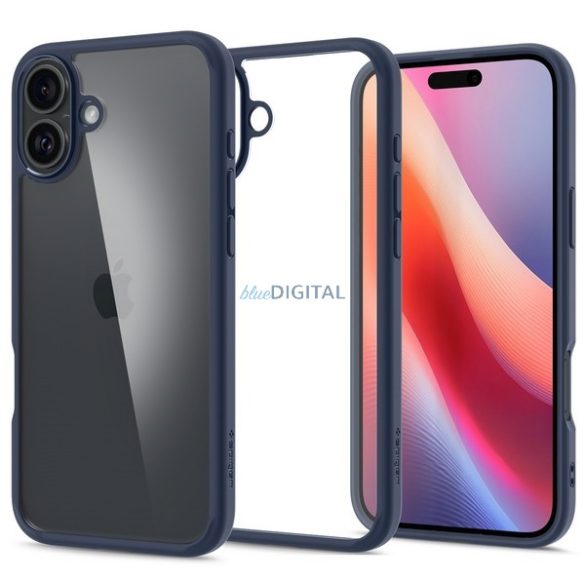 Spigen Ultra Hybrid tok iPhone 16 - tengerészkék