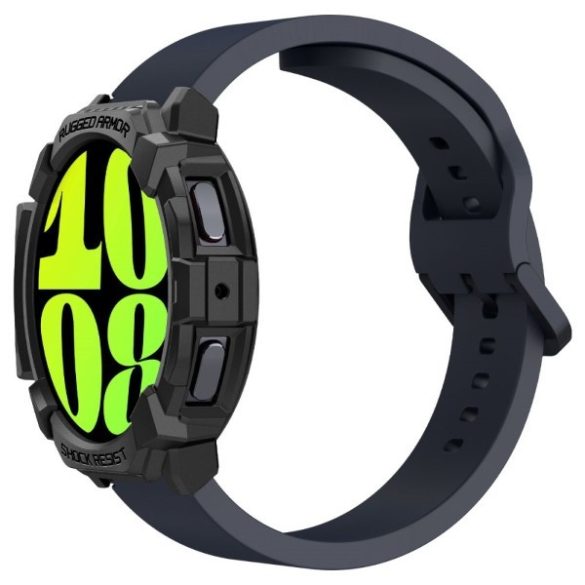 Spigen Rugged Armor tok + szíj Samsung Galaxy Watch 7 44mm - fekete