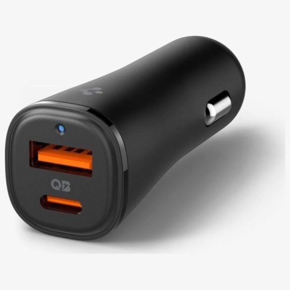 Spigen EV482 ArcStation Essential autós töltő 1xUSB-A és 1xUSB-C csatlakozással 48W - fekete