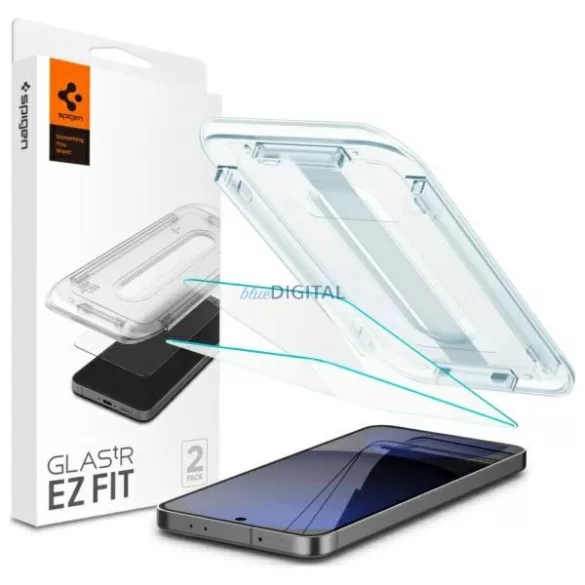 Spigen GLAS.TR"EZ FIT" edzett üveg kijelzővédő felhelyezést segítő kerettel Samsung Galaxy S24 FE - 2db