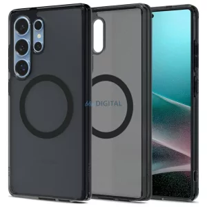 Spigen Ultra Hybrid Mag MagSafe tok Samsung Galaxy S25 Ultra készülékhez, füstös fekete színben