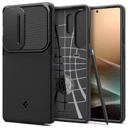 Spigen Optik Armor tok Samsung Galaxy S25 Ultra - fekete