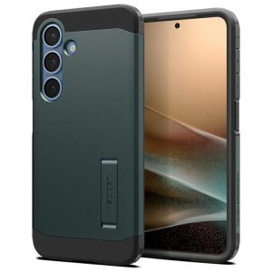 Spigen Tough Armor MagSafe-kompatibilis tok Samsung Galaxy S25 Plus - sötétzöld