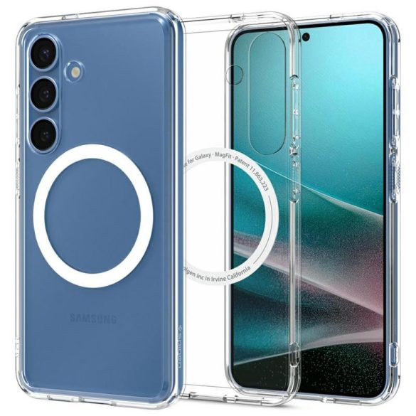 Spigen Ultra Hybrid MagSafe-kompatibilis tok Samsung Galaxy S25 - átlátszó-fehér