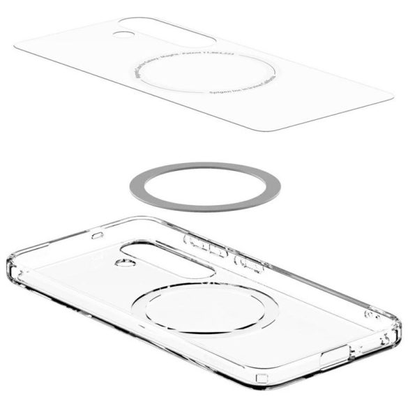 Spigen Ultra Hybrid MagSafe-kompatibilis tok Samsung Galaxy S25 - átlátszó-fehér