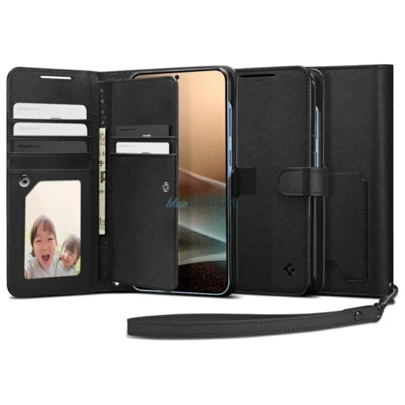 Spigen Wallet S tok Samsung Galaxy S25+ készülékhez, fekete