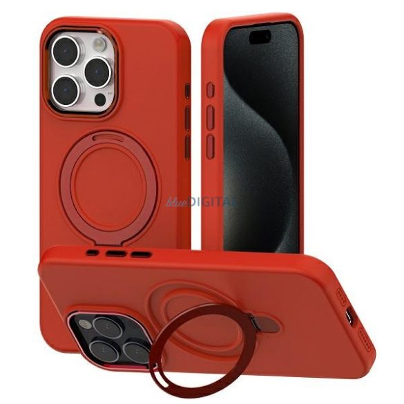 Mercury MagSafe állvány szilikon iPhone 15 / 14 / 13 6,1" piros tok