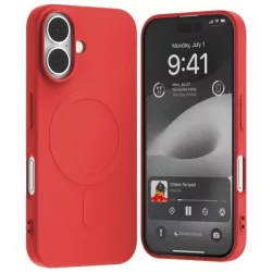   Mercury Semi-Silicone MagSafe-kompatibilis tok iPhone 16 - piros
