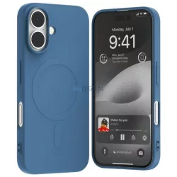  Mercury Semi-Silicone MagSafe-kompatibilis tok iPhone 16 - kék