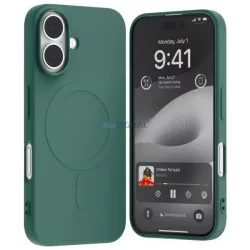   Mercury Semi-Silicone MagSafe-kompatibilis tok iPhone 16 - zöld