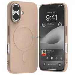   Mercury Semi-Silicone MagSafe-kompatibilis tok iPhone 16 - halvány rózsaszín