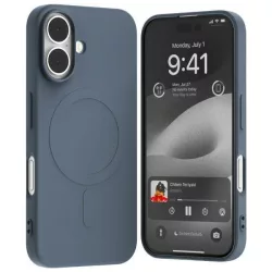   Mercury Semi-Silicone MagSafe-kompatibilis tok iPhone 16 - sötétkék
