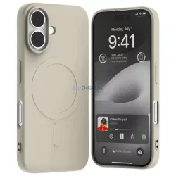   Mercury Semi-Silicone MagSafe-kompatibilis tok iPhone 16 - bézs