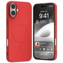   Mercury Semi-Silicone MagSafe-kompatibilis tok iPhone 16 Plus - piros
