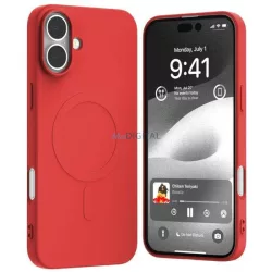   Mercury Semi-Silicone MagSafe-kompatibilis tok iPhone 16 Plus - piros
